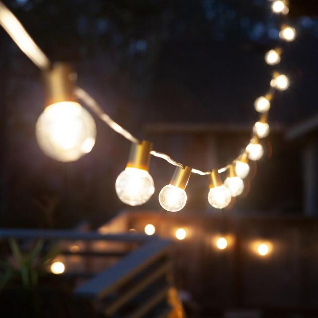 25' LED G40 Bistro String Lights, 25 Bulbs, Gold