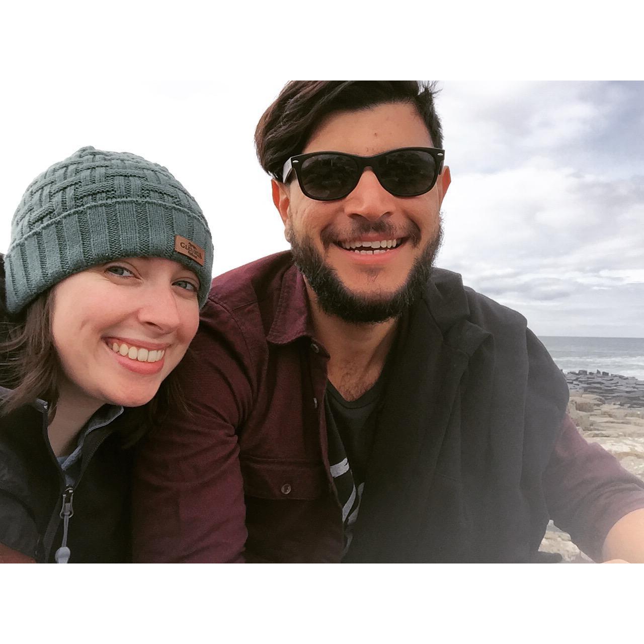 2016:
Exploring Giant's Causeway in Northern Ireland together