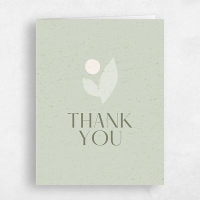 Green Geometric Wedding Thank You - Rafina Portrait