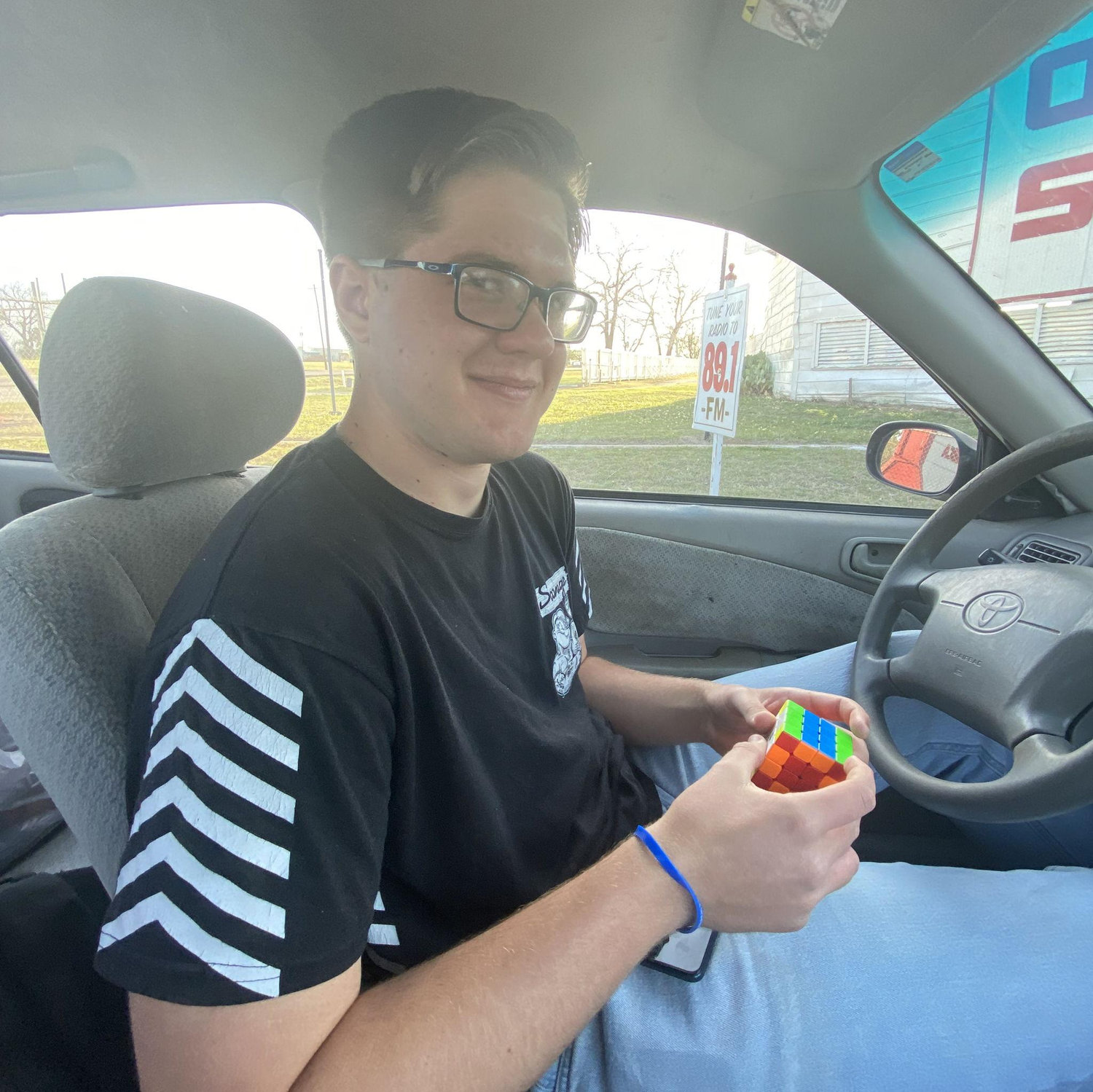Our first date where Gabe pulled out a Rubik's cube <3