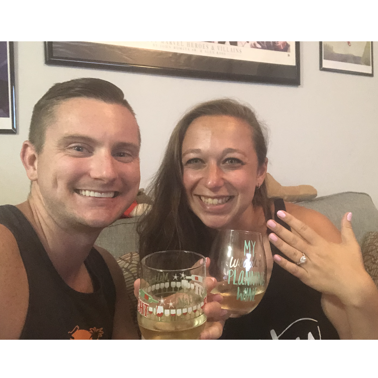 Finally getting the time to relax and celebrate our engagement!