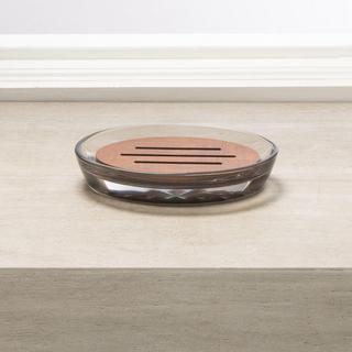 Vaso Glass & Acacia Soap Dish