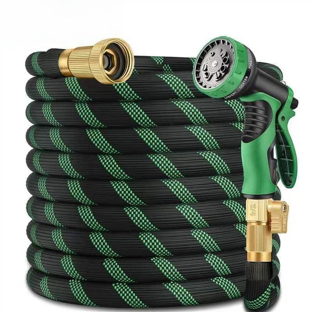 150 ft Garden Hose - 2025 Upgraded Flexible Water Hose - Ultra Lightweight Kink-free Car Washing Pipe with 10 Function Sprayer and 3/4" Solid Brass Fittings - Durable,Leak proof Garden Hoses