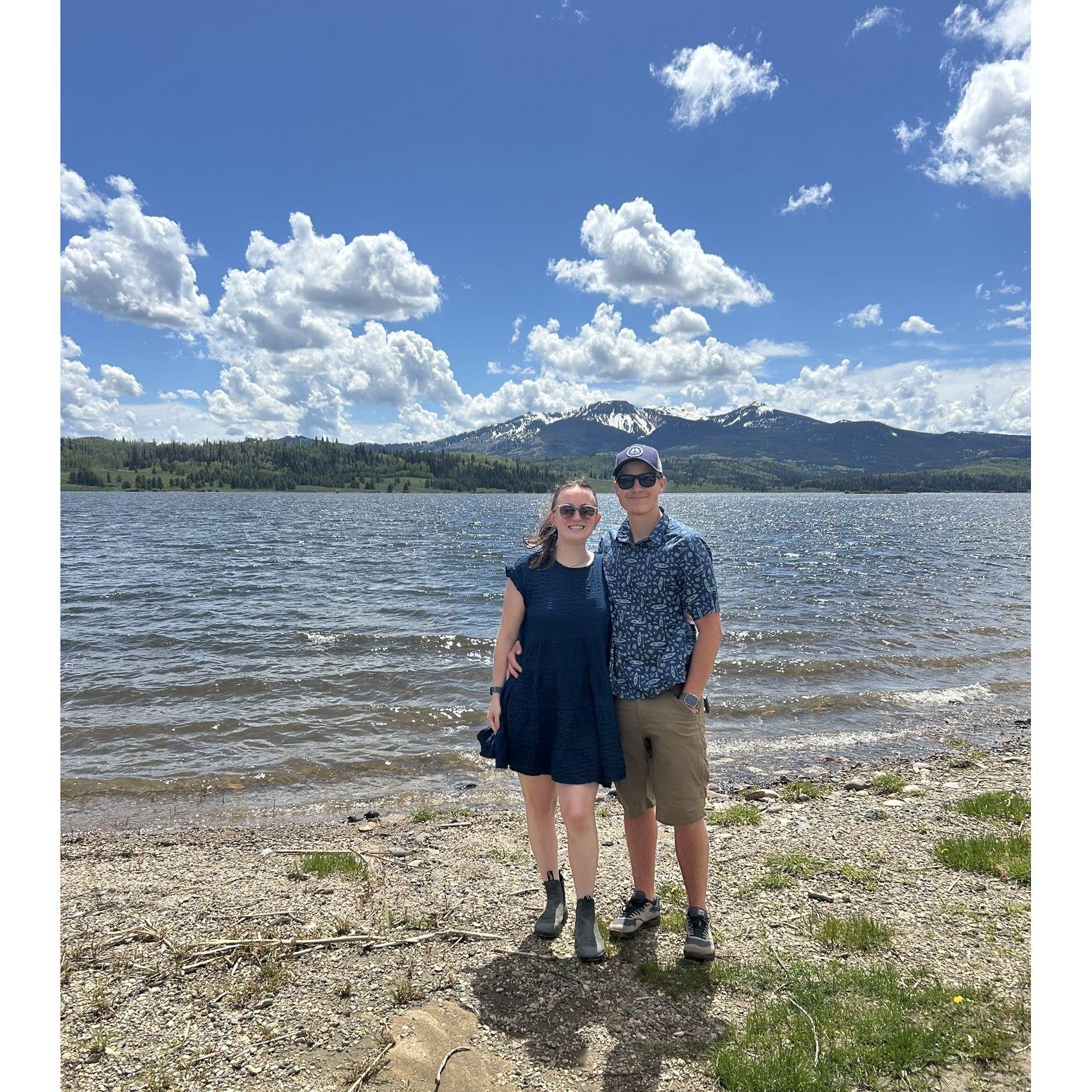 Steamboat Lake 2024! Looking at our wedding ceremony site!