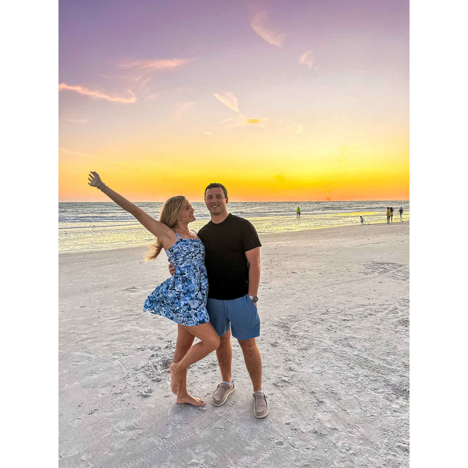 April 12, 2024 - Celebrating Olivia's birthday with some friends - sunset on the beach and pizza picnic!