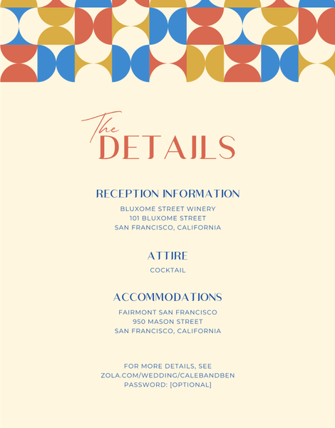 Zola Wedding Enclosure Cards - Splendid