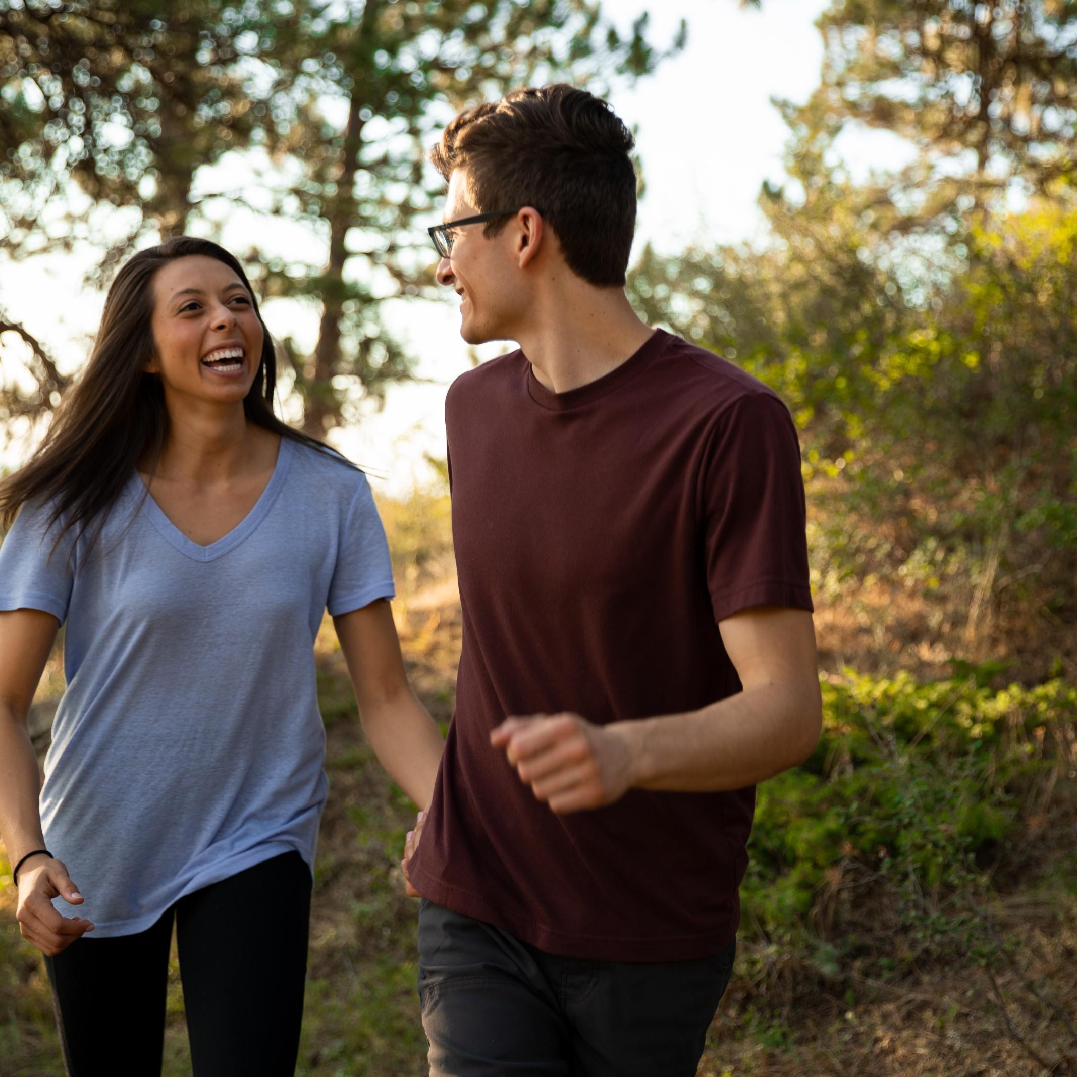 Engagement pictures while hiking Arthur's Rock in Fort Collins.