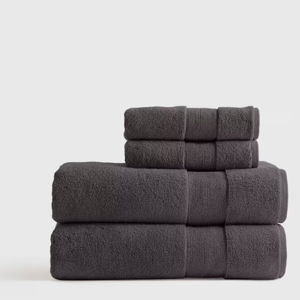 Color: Charcoal Cotton Bath Sheet Bundle