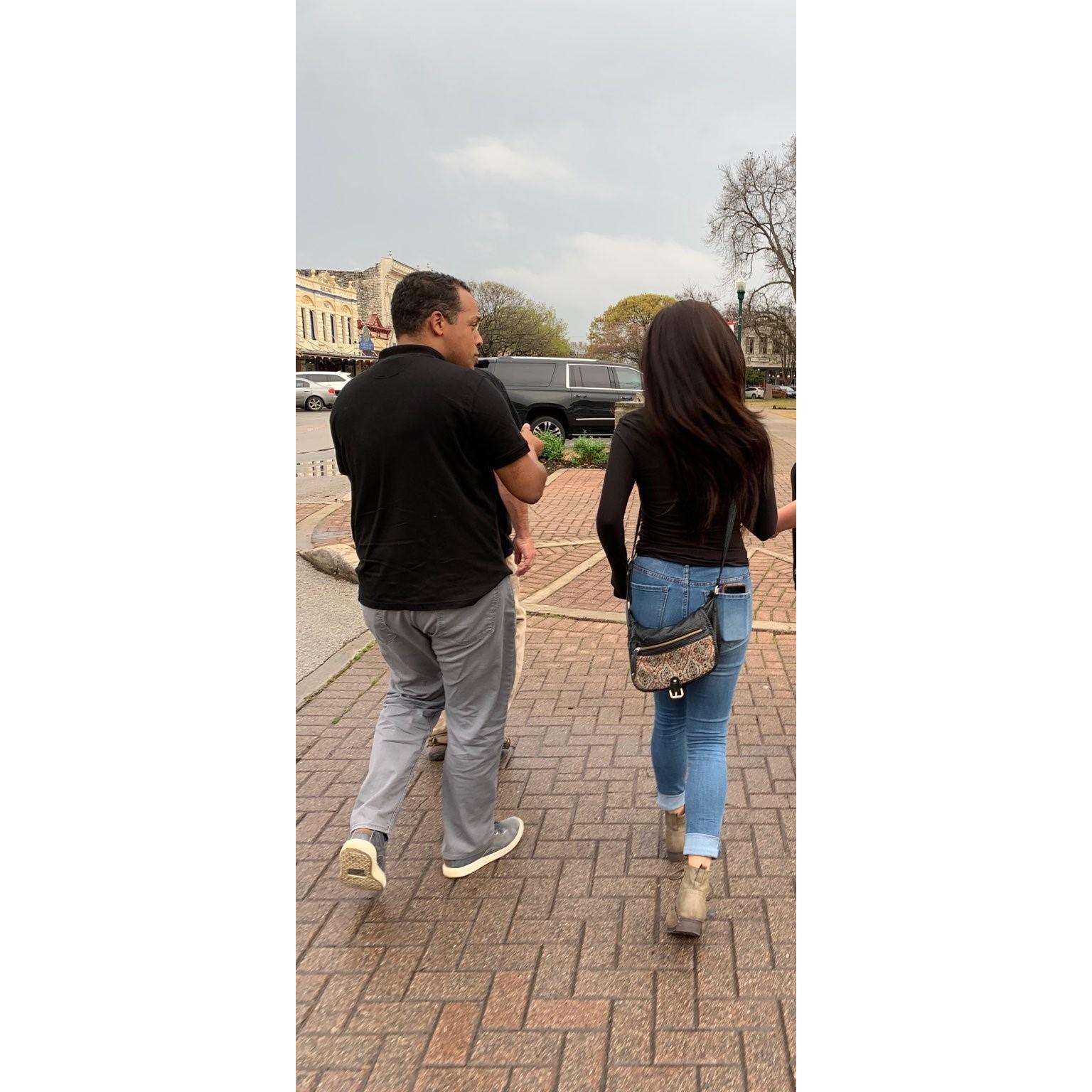 Our first walk together as friends ... only to have forever more as Hubby and Wifey!