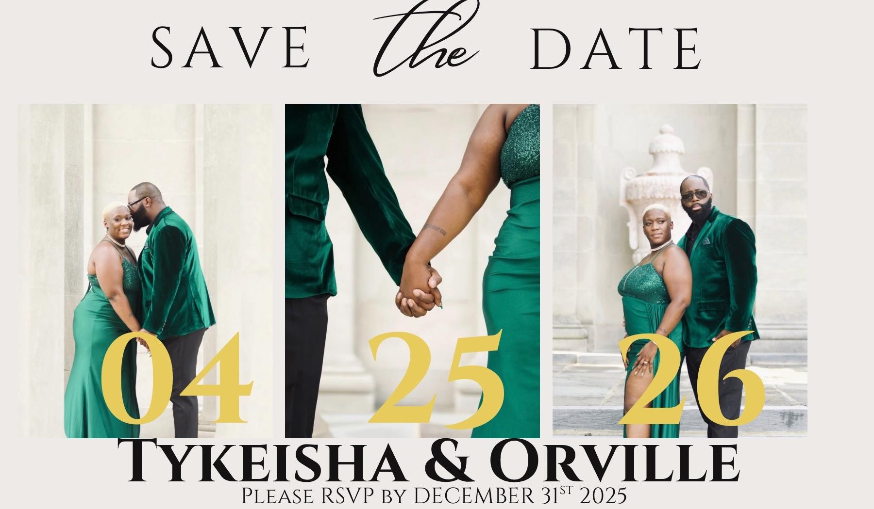 The Wedding Website of Tykeisha Brown and Orville Hall
