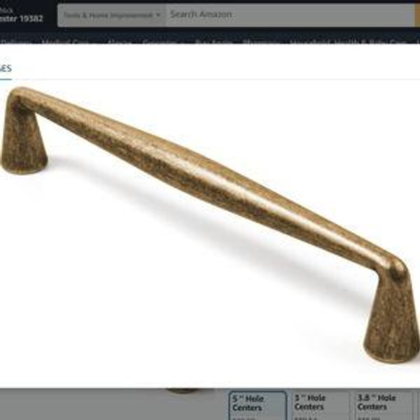 Goo-Ki Vintage Retro Antique Brass Zinc Alloy Cabinet Handles - 5.03''(128mm) Hole Center Affordable Luxury Cabinet Pull Hardware for Bedroom, Kitchen, 6 Pack…