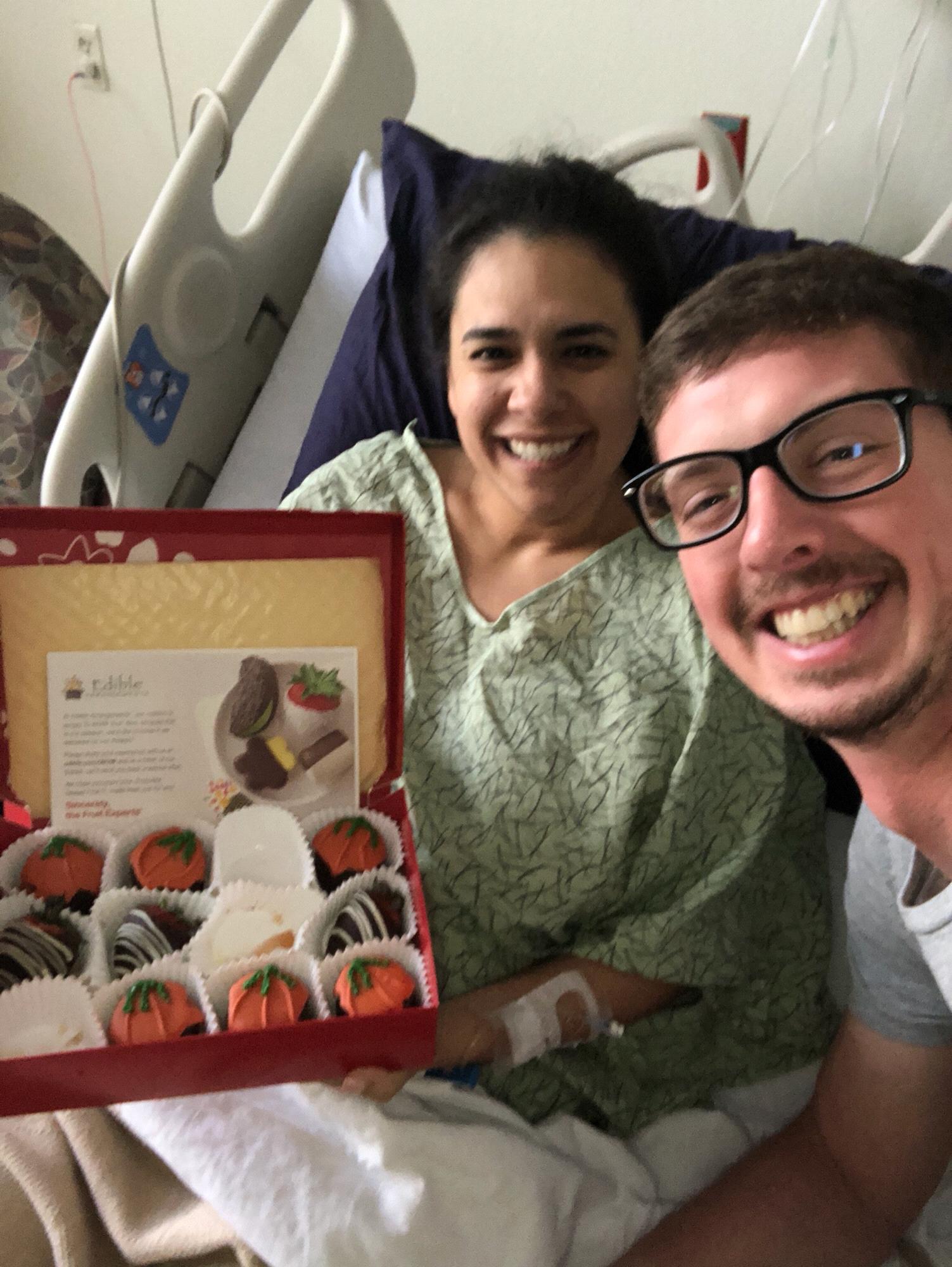 Post-op selfie after Tiffany’s first surgery. Ben was the best nurse a gal could ask for.