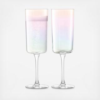 Iridescence Champagne Flute, Set of 4