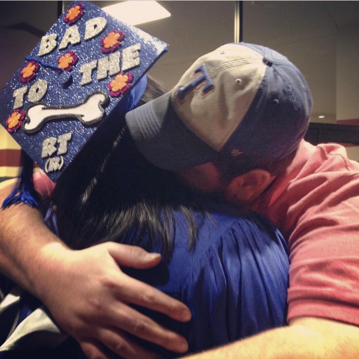 May 2017 he flew down for my college graduation ♥️
