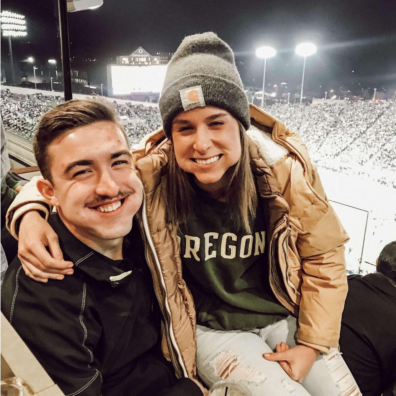 Our first of many duck games together.
