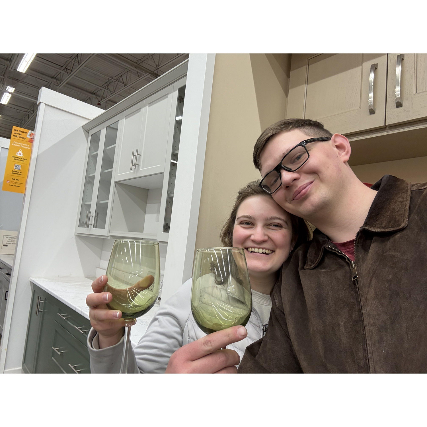 Our make-believe kitchen at Home Depot, haha!
