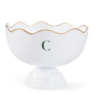 Scalloped Gold Rim Celebration Bowl