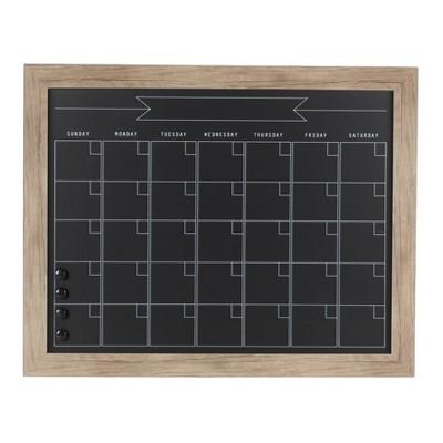20&#34; x 26&#34; Beatrice Chalk Calendar Rustic Brown - DesignOvation