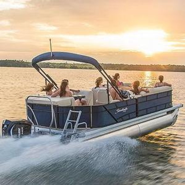 Pontoon Boat Ride on our Honeymoon