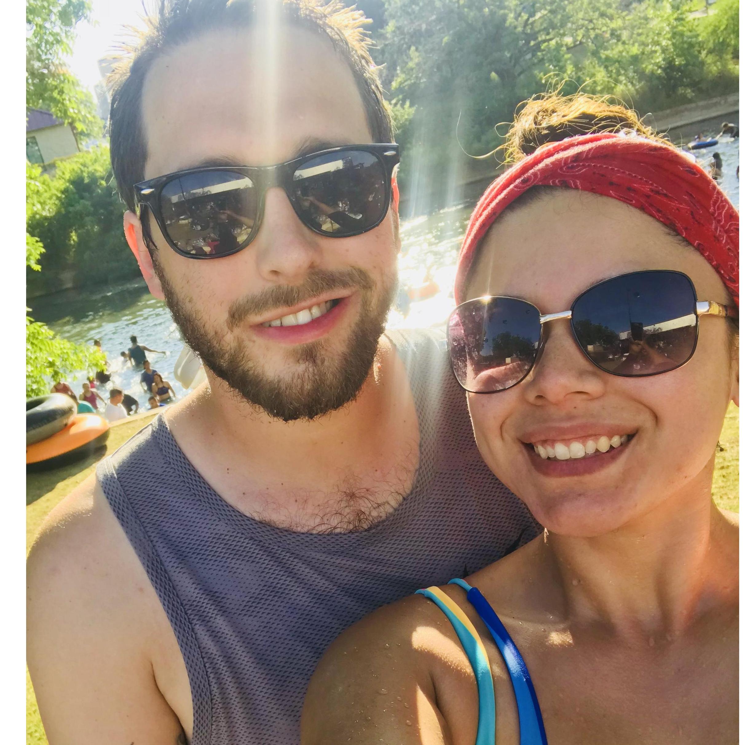 During the summer, Christopher and I try to go swimming as much as we can. This was taken at Sewell Park in San Marcos, TX.