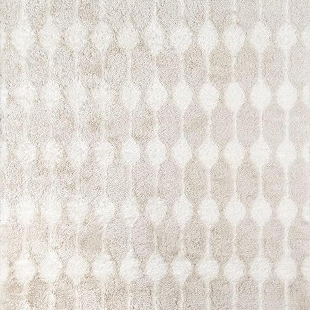 Novogratz Retro Collection Stockings Shag Area Rug, 3'6" x 5'6", Taupe