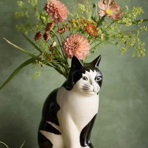 Quail Ceramics Barney Cat Vase