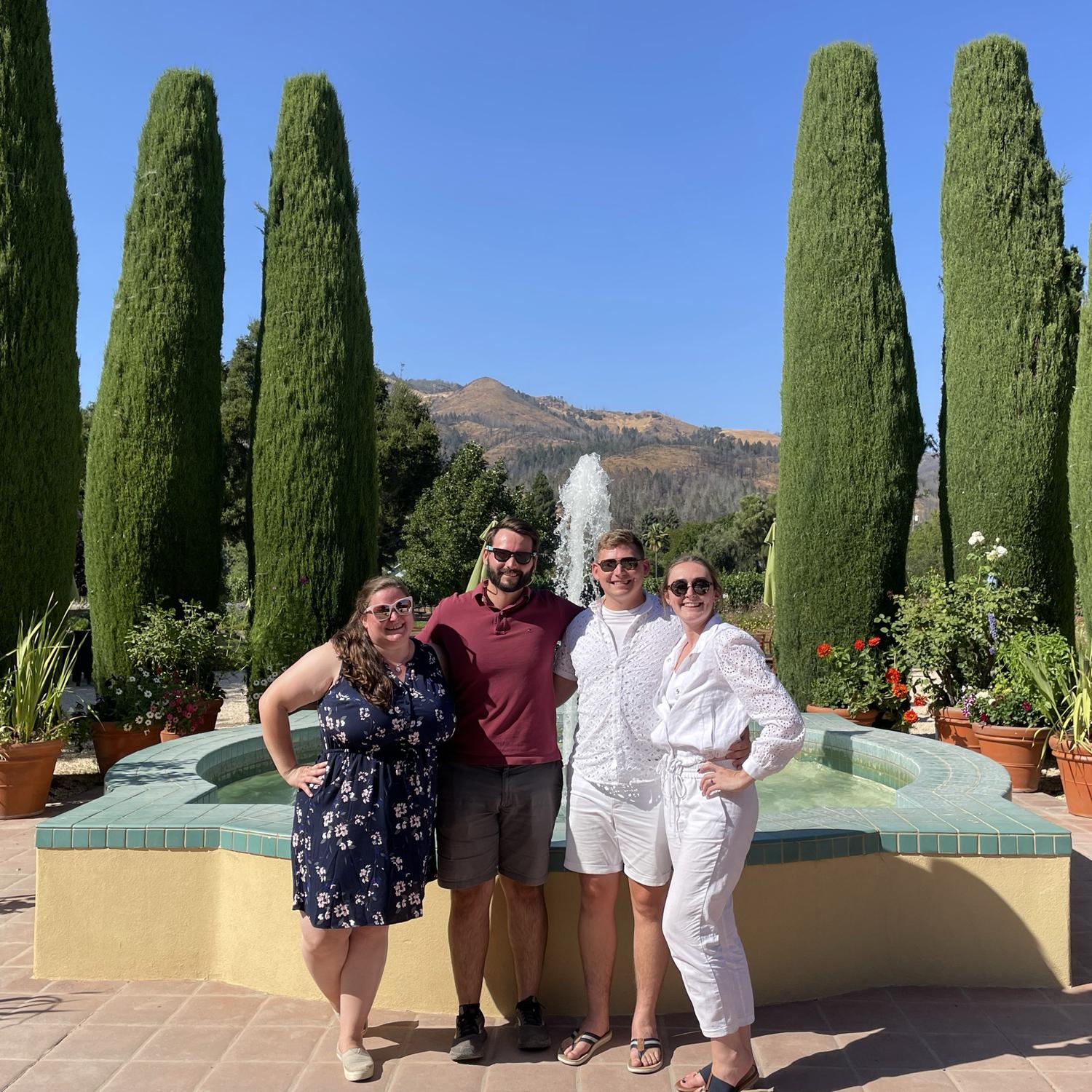In CA with Jackie’s brothers Austin and Colin, and Colin’s fiancé Erin
