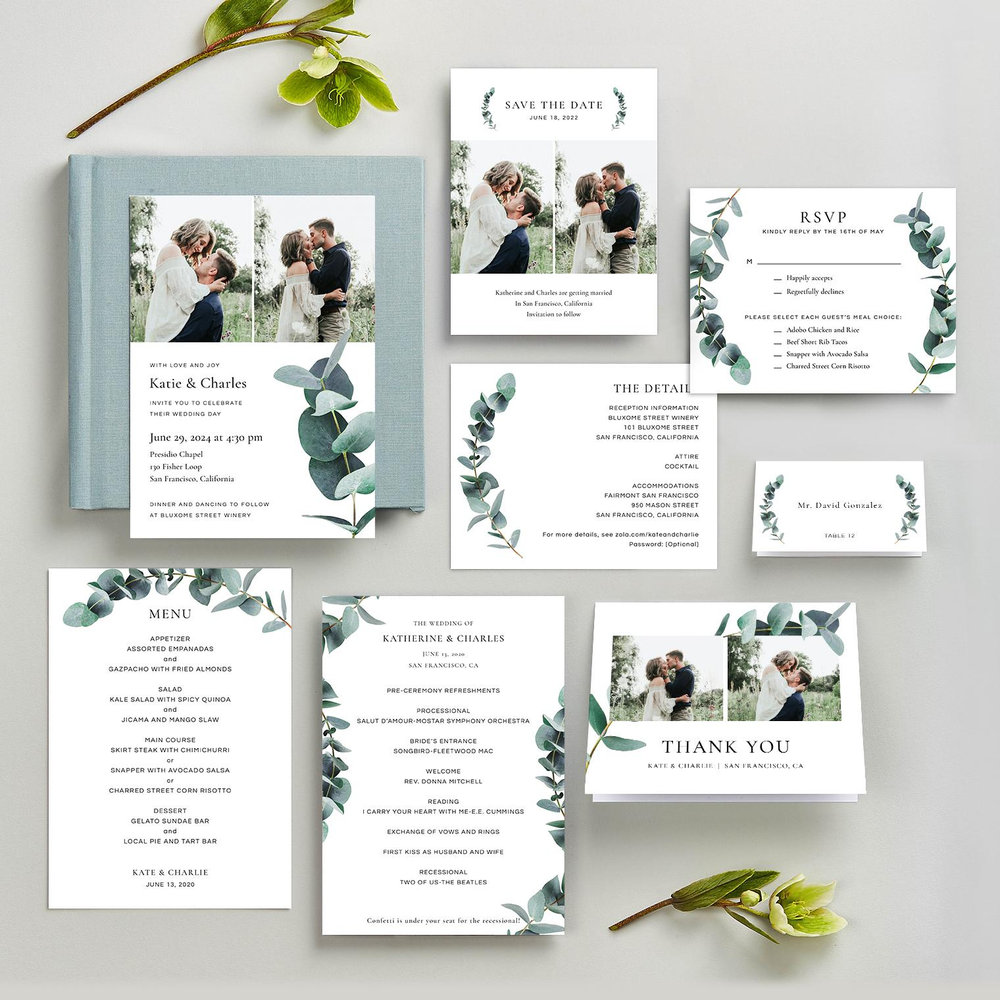 Galata Photo | White | Zola Wedding Invitations