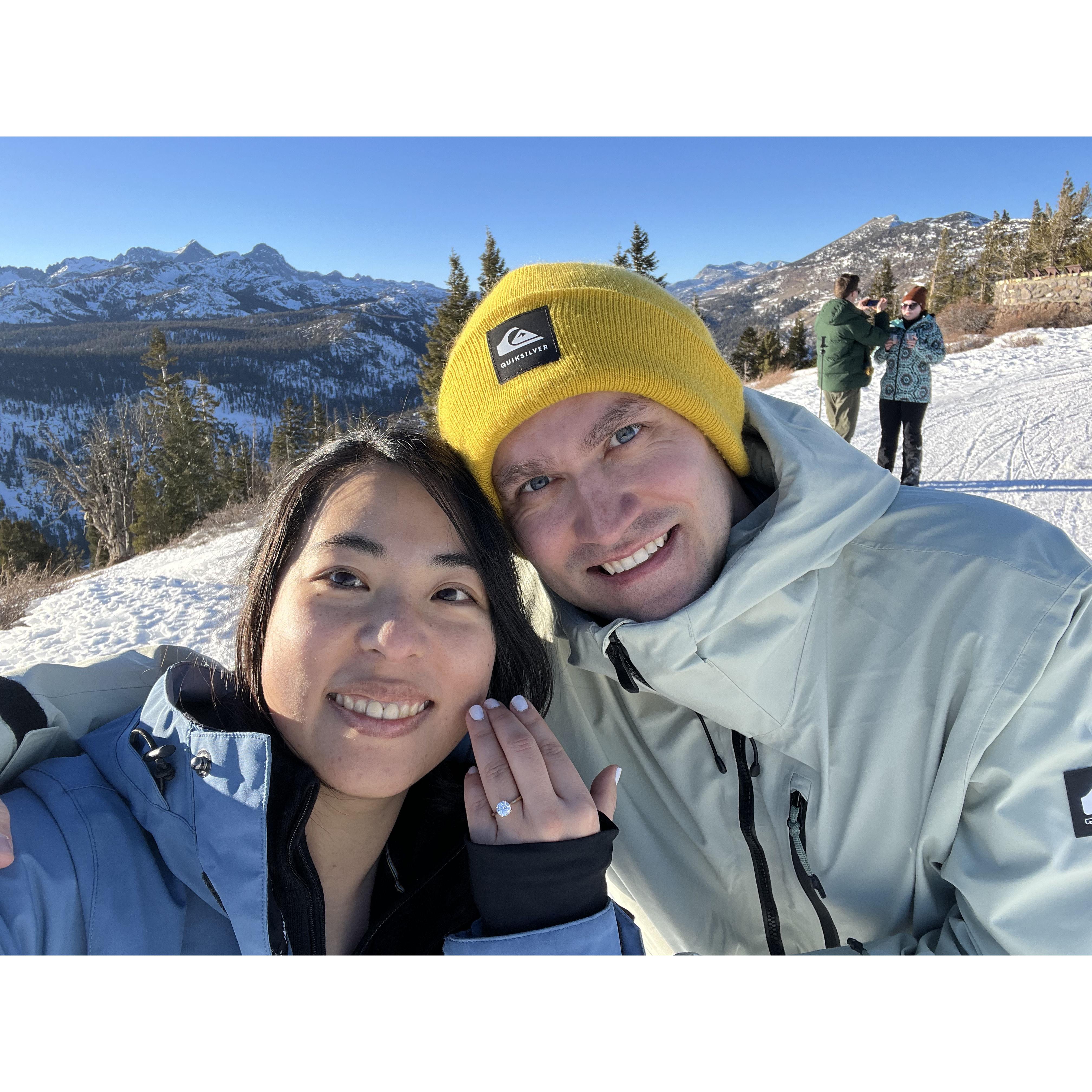 After saying "I do".