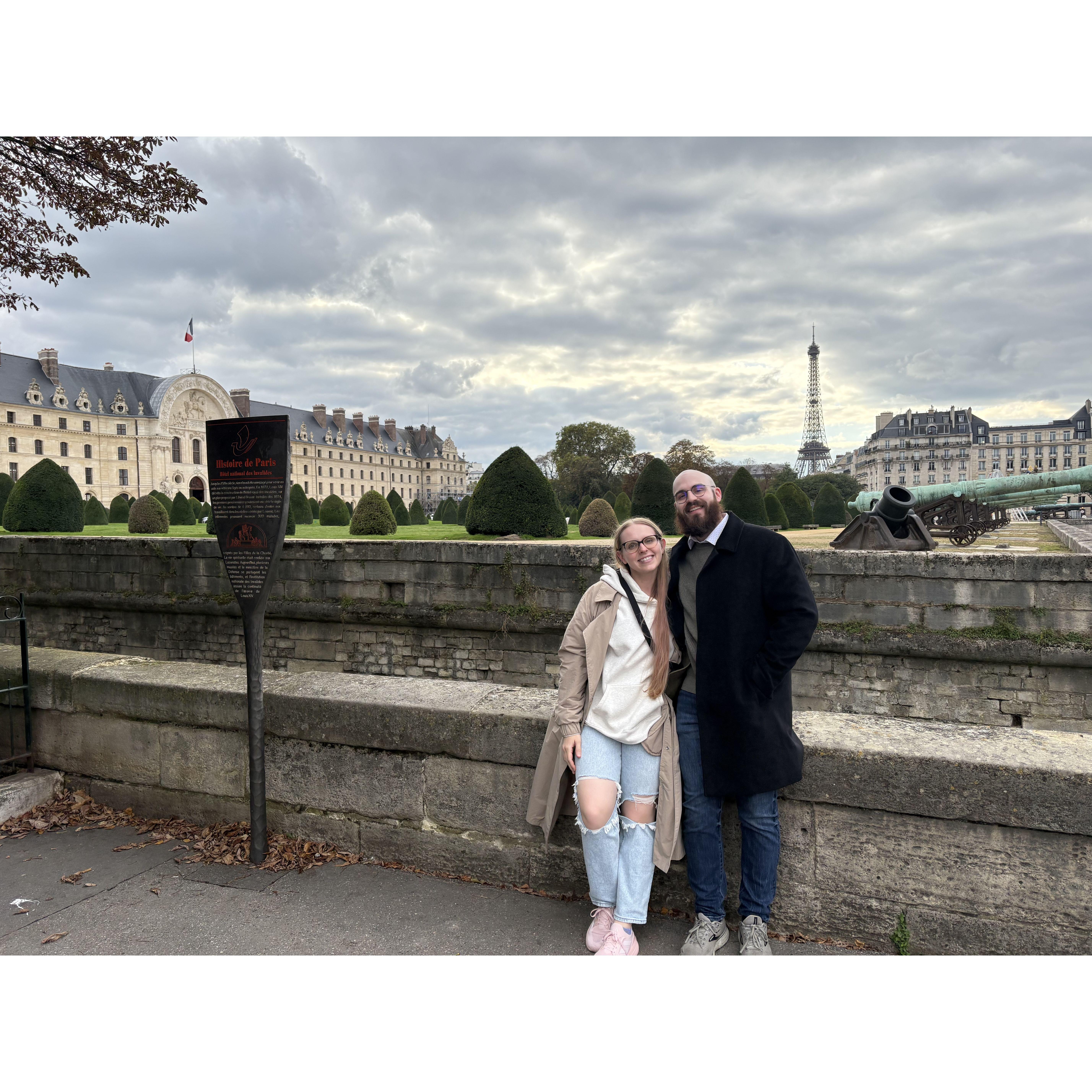 Eiffel Tower's guest appearance in the background