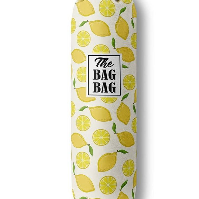 C-1 Lemon Grocery Bags Holder & Organizer - Wall Mount Plastic Bags Storage Container Dispenser - Kitchen Gifts For Women, Family & Friends