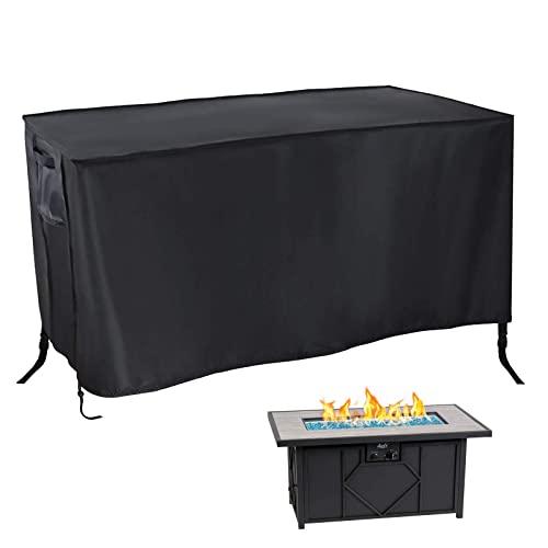 POMER Patio Fire Pit Cover Rectangular 42”L x 24”W x 24”H,Waterproof and Anti-UV Durable Oxford Fabric Cover for Bali Outdoors Propane Gas Fire Table