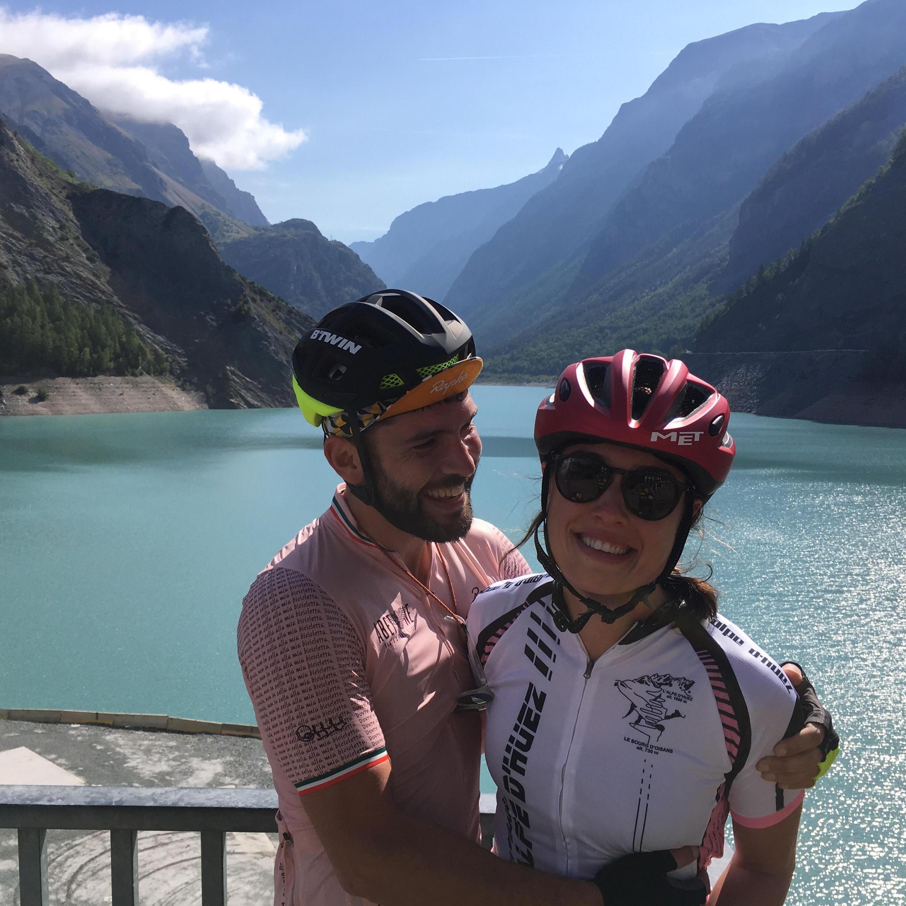 French Alps bicycle tour, 2017. Michael loves Lizzie almost as much as jambon beurre (ham + butter sandwich).