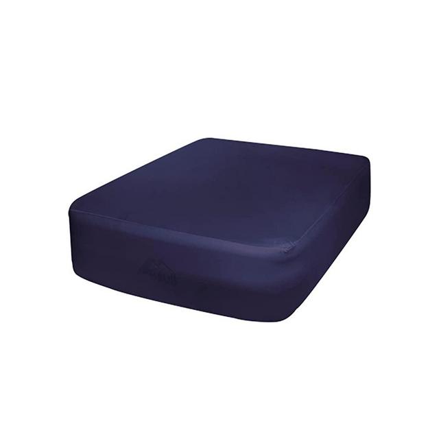 Bedecor Fitted Sheet Fit Air Bed Crinkle-Free Deep Pocket up to 21" Navy Queen Size