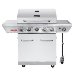 Evolution 5-Burner Propane Gas Grill in Stainless Steel with Side Burner and Infrared Technology