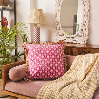 Tulip Ruffled Square Pillow Cover