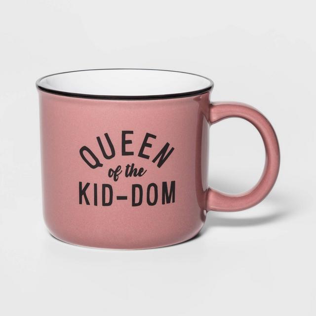 15oz Stoneware Kid-Dom Queen Camper Mug Rose - Threshold™