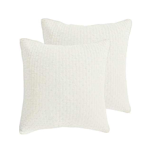 Levtex Cross Stitch Stitching 2-Pc. Sham Set, European