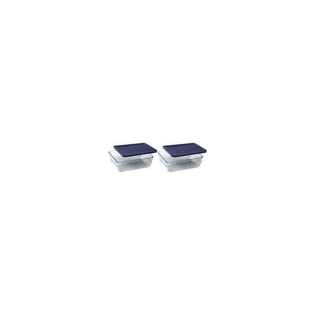 Pyrex 11 Cup Storage Plus Rectangular Dish With Plastic Cover Sold in packs of 2
