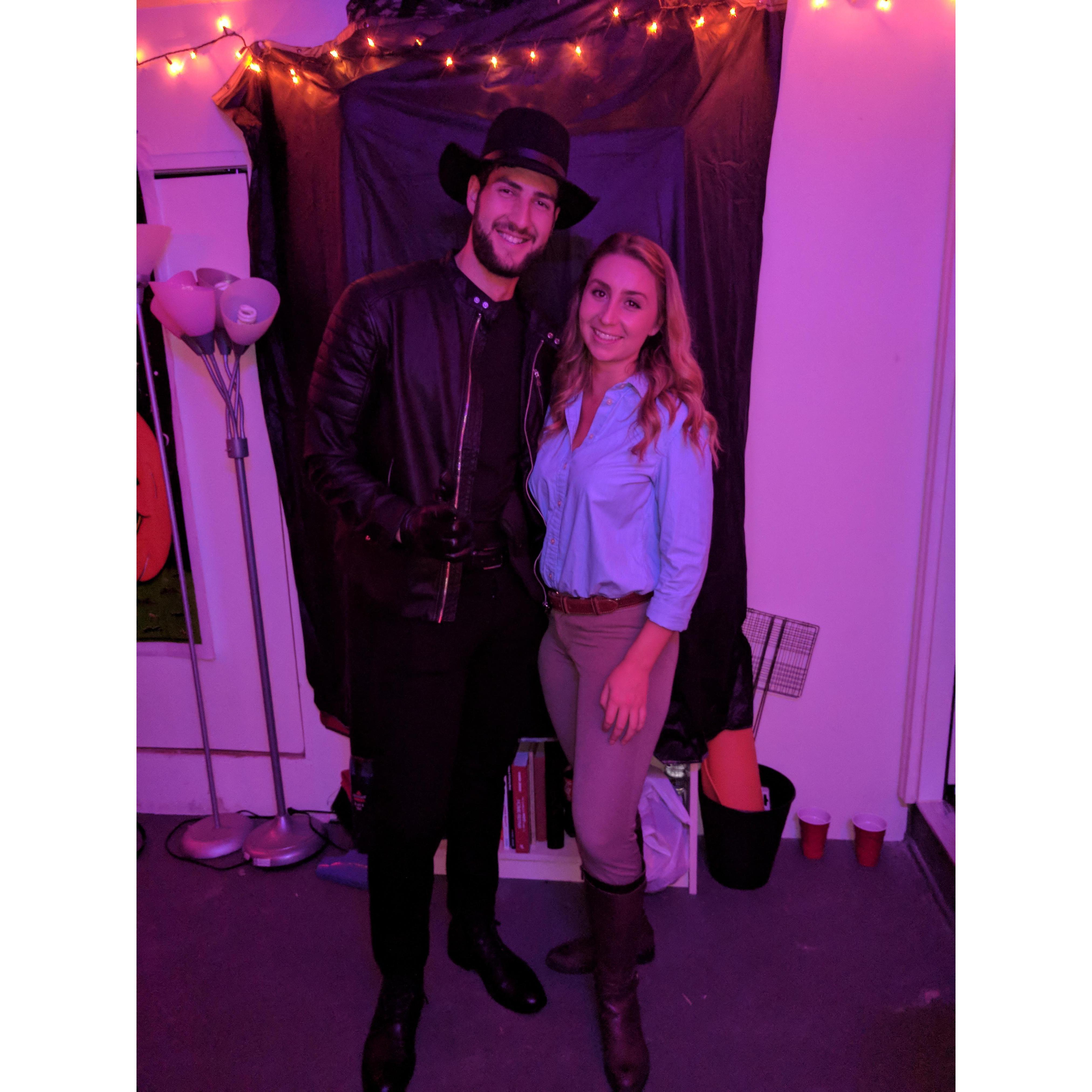 Dressed as a pair from Westworld at Nicole's annual Halloween party. Washington DC Oct 2017.