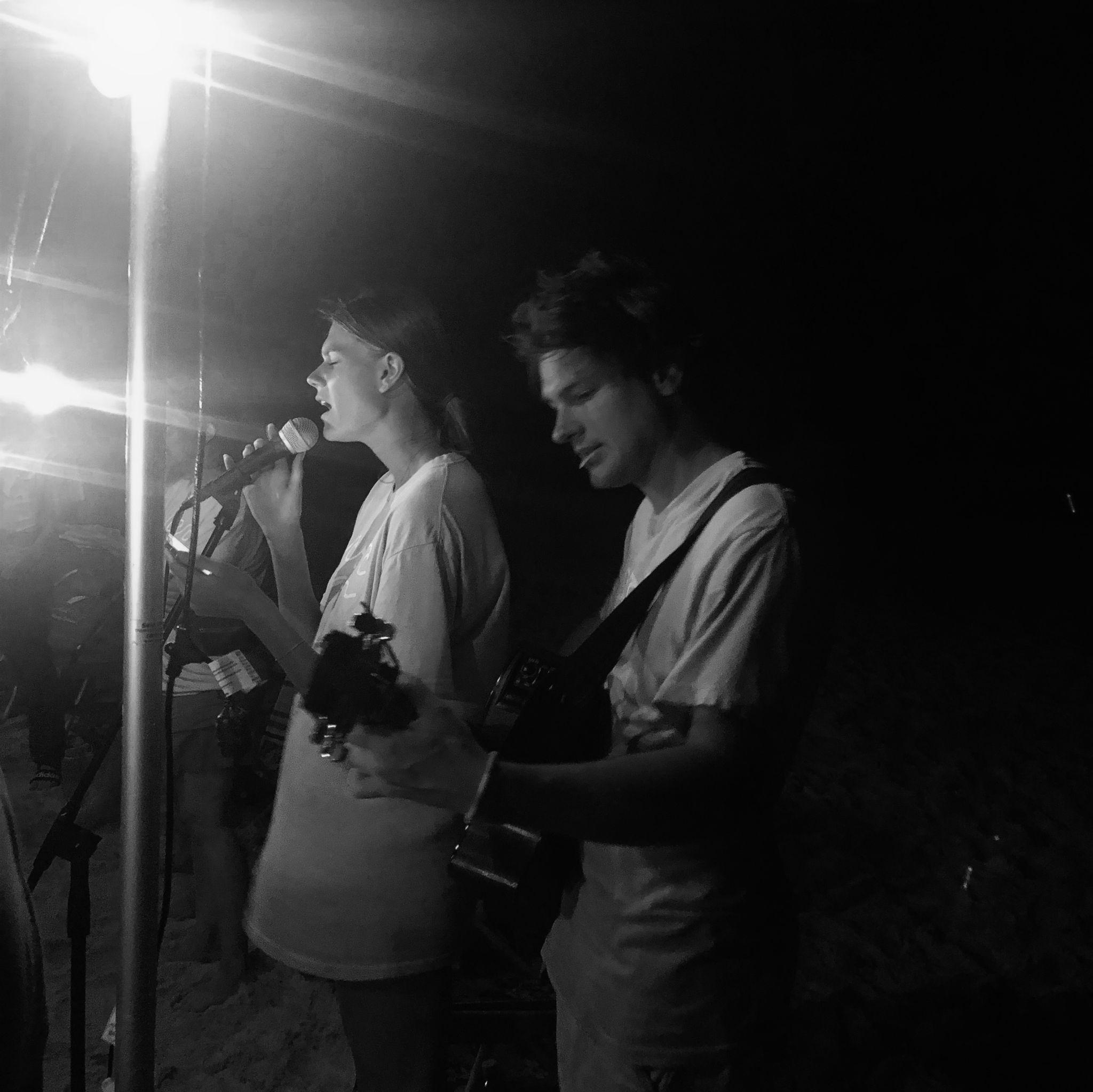 First summer leading worship at camp together:))