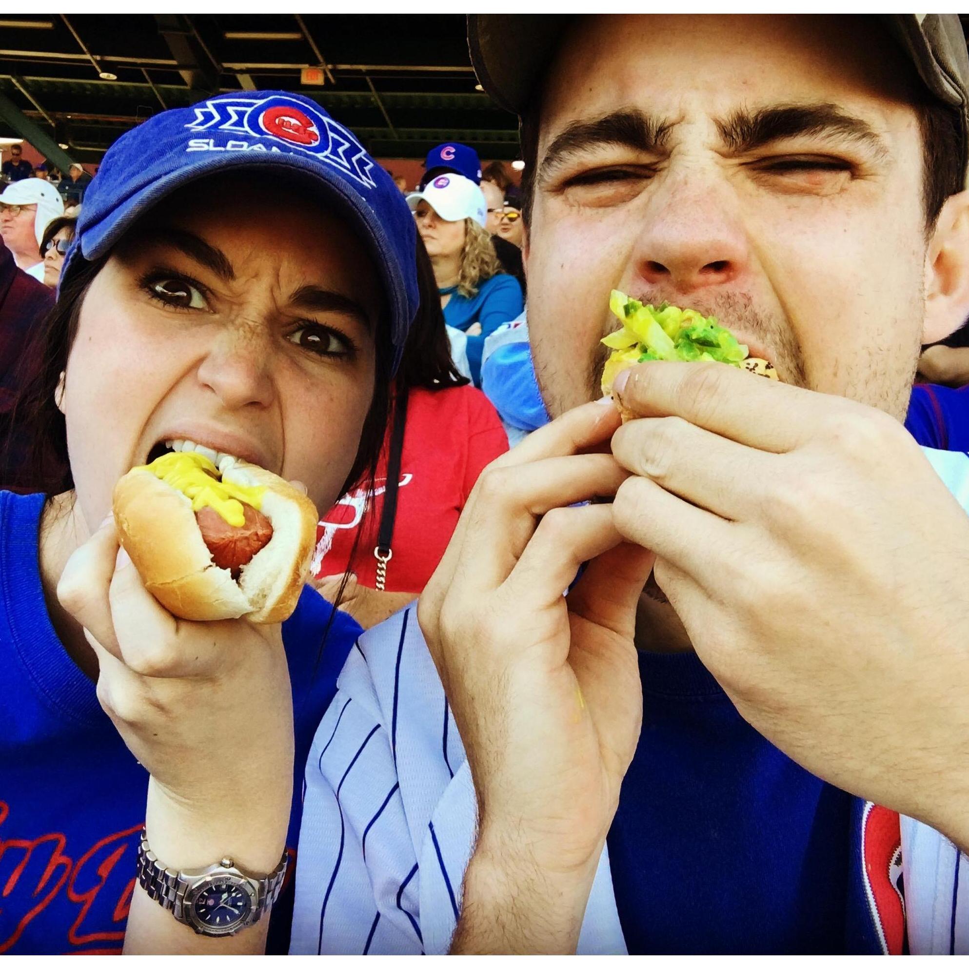 Nothing better than a dog at a cubs game!