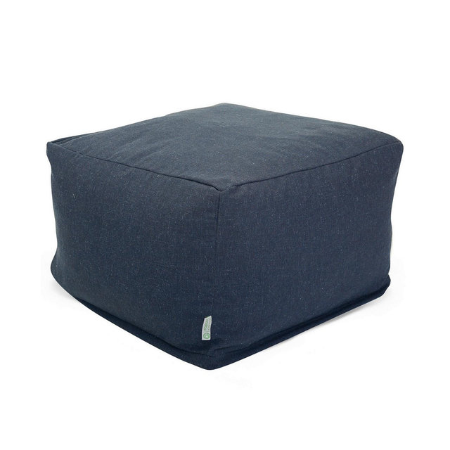 Majestic Home Goods Wales Ottoman Square Pouf 27" x 17"