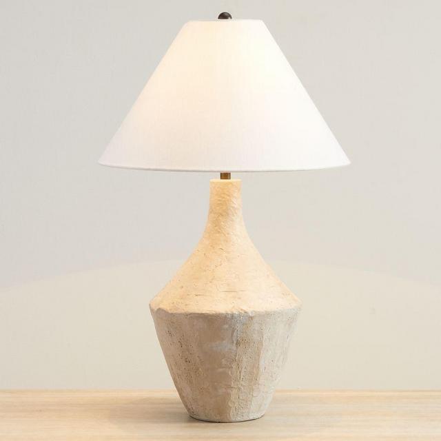 Liam Ceramic 13" Table Lamp, Natural