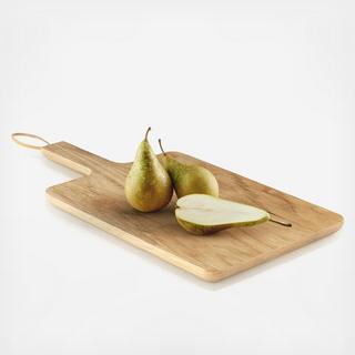 Wooden Cutting Board With Leather Strap