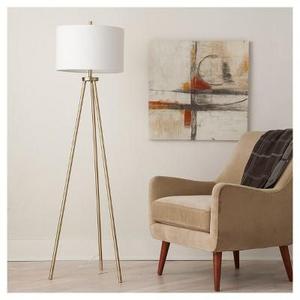 Ellis Tripod Floor Lamp Brass Includes Energy Efficient Light Bulb - Project 62™