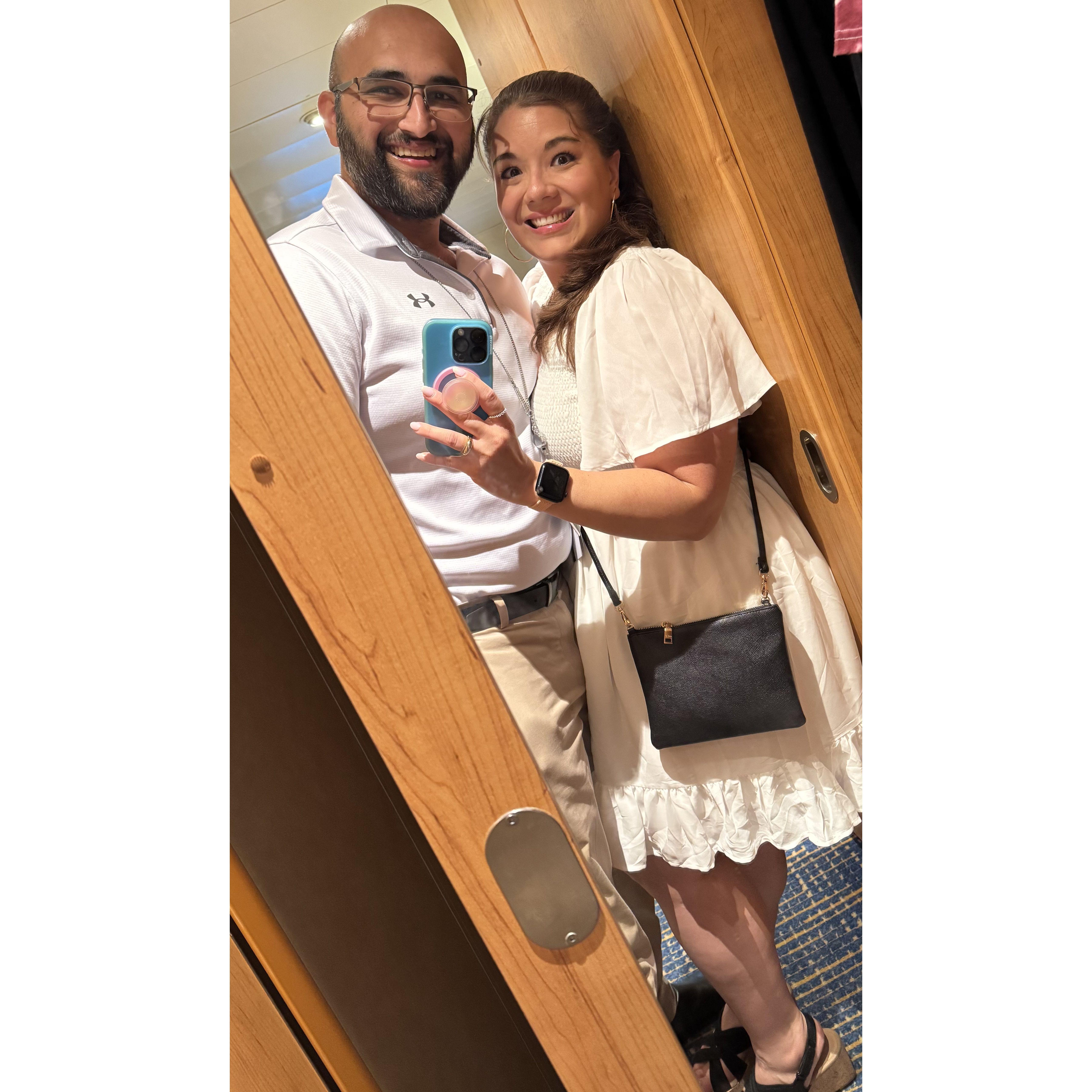 Ready for dinner on the ship