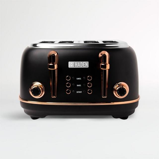 Haden Black and Copper Heritage 4-Slice Toaster