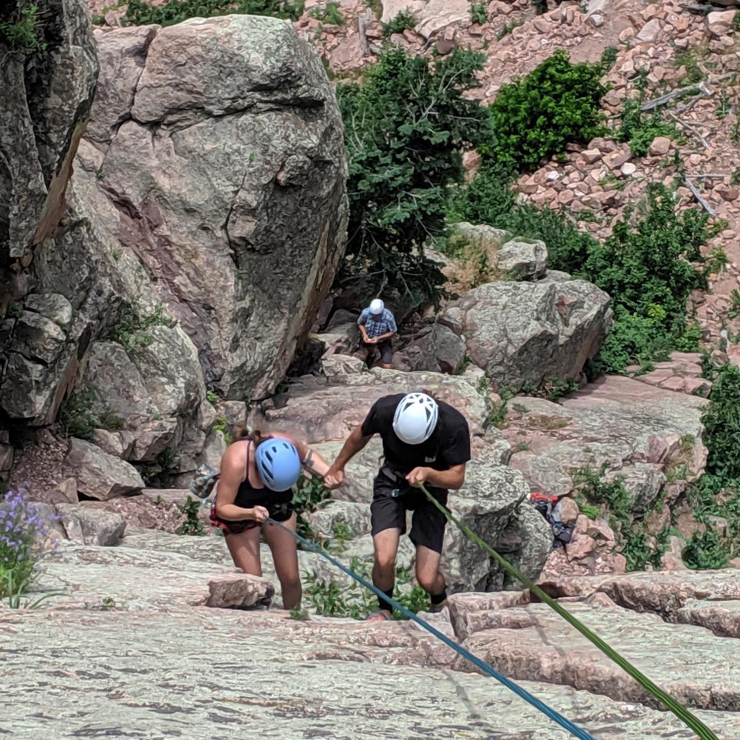 Rock climbing in Eldorado Canyon summer 2019