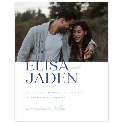 White Wedding Digital Save the Date - Hippley Photo